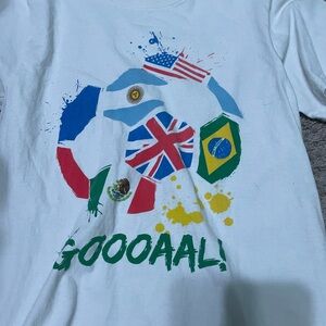Kids White Graphic T-Shirt